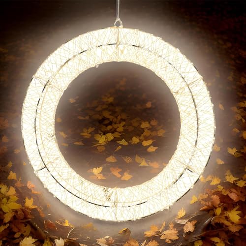 bur LED lichterkranz 700 leds warmweiß 38 cm wetterfest mit timer für innen außen
