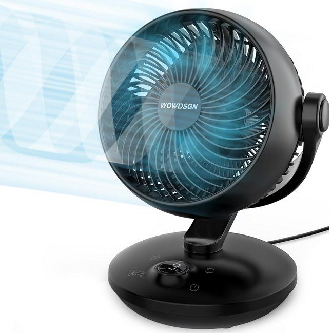 Produktbild: WOWDSGN Tischventilator 6 Stufen mit Display für 29,24 Euro statt 45 Euro