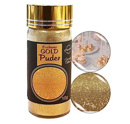 hopser food fun essbarer gold glimmer - goldpulver für backen und dekoration