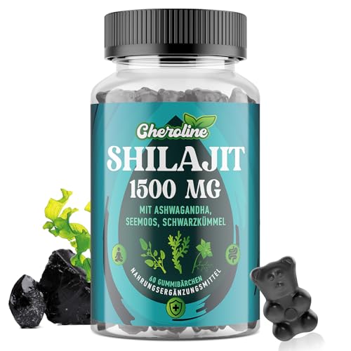 shilajit see moss ashwagandha gummies 1500 mg 60 vegan 60 stück