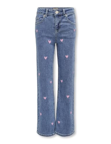 Only Kogjuicy Wide Leg Heart Emb Jeans für Kinder