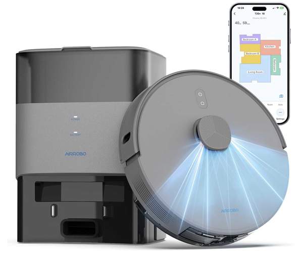 saugroboter airrobo t25+ mit wischfunktion und absaugstation, 237,99