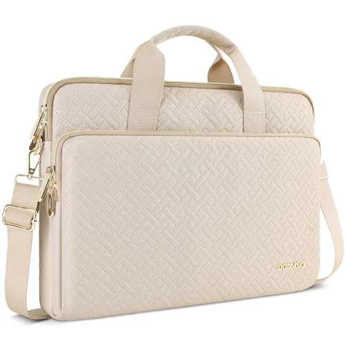 laptoptasche 17,3 zoll domiso wasserdicht mit schultergurten beige für hp dell asus