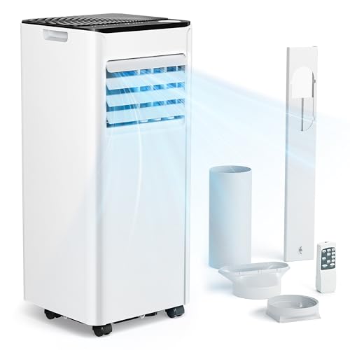 mobile klimaanlage 9000 btu 4-in-1 mit abluftschlauch, leiser betrieb
