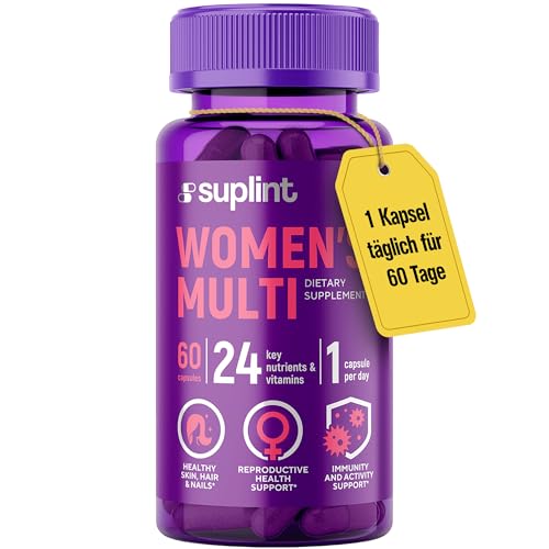 multivitamin für frauen 60 kapseln mit a-z vitaminen und mineralstoffen wie zink und biotin