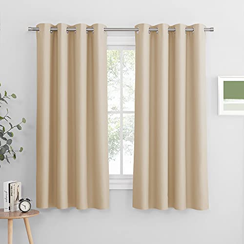 Produktbild: poni dance vorhangset 2 x 140 x 160 cm blickdicht beige wohnzimmer schlafzimmer isolierend