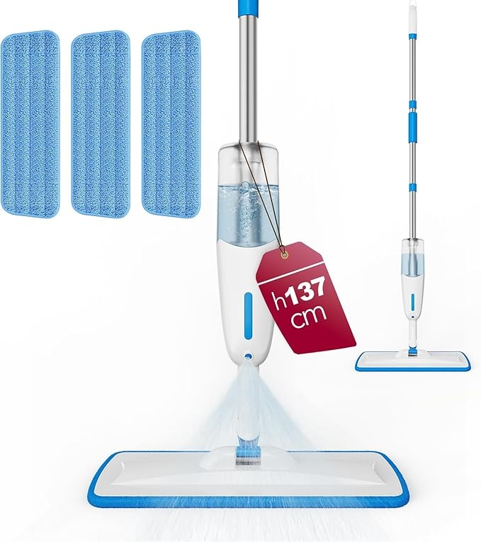 enigma sprühwischer 137cm nass/trocken mit 3 nachfüllbaren tüchern für hartböden