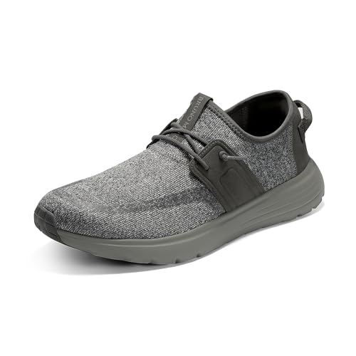 bruno marc herren mokassins grau atmungsaktiv slip-on loafer flache schuhe größe 46
