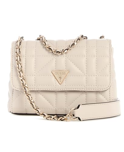 guess umhängetasche damen editat mini convertible flap in stein