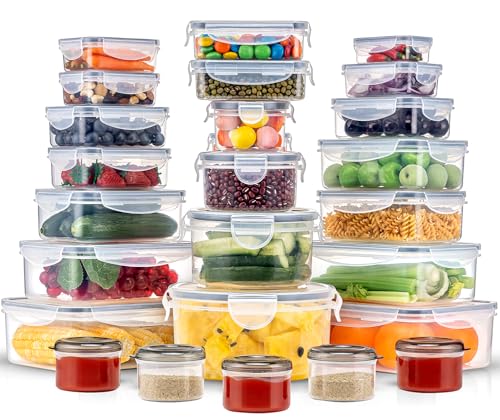 kumd 50 große vorratsdosen mit deckel luftdicht stapelbar für meal prep 25 dossen 25 deckel