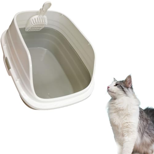 offenes katzenklo 26,5 x 47,7 x 38,7 cm, praktische katzentoilette für haushalte