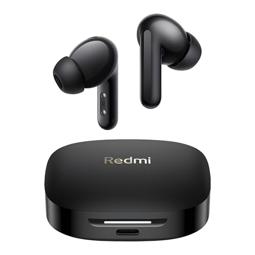 XIAOMI Redmi Buds 6 - Bluetooth In-Ear-Kopfhörer, 49 dB ANC, IP54, Schwarz