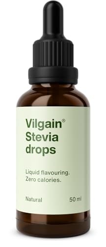stevia drops von vilgain, kalorienfreier süßstoff, vegan, ohne zucker, 5 geschmacksrichtungen, 50ml