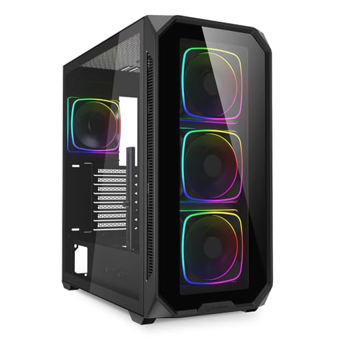 sharkoon ak5g rgb tower gehäuse atx 4x120 mm lüfter usb-c tg-seitenteil schwarz oder weiß