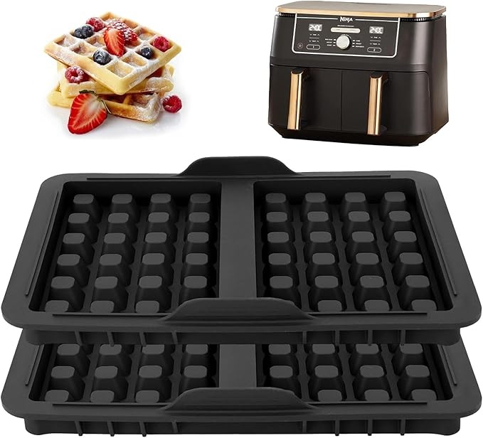 silikon waffeleinsatz 2 stück für ninja heissluftfritteuse AF300EU AF400EU AF451EU SL400EU AF500DE, belgische waffeln