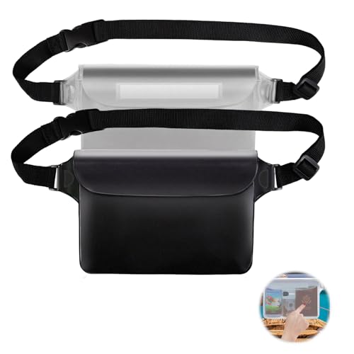 zeaicos 2 Stück wasserdichte handy- und bauchtasche für strand, schwimmen, wassersport