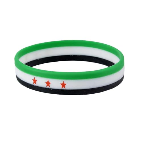 syrien flaggen armbänder, elastisches gummiband, gummiarmband, einheitsgröße