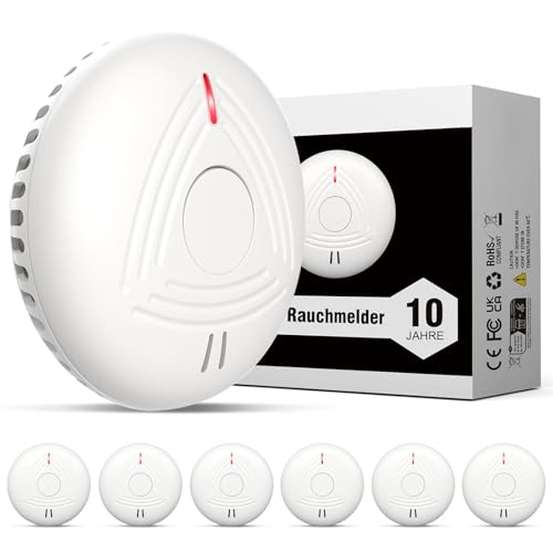 rauchmelder DAYTECH 10 jahre batterie, standalone feuermelder, flacher brandmelder