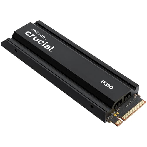 Crucial P310 2TB PS5 SSD PCIe Gen4 NVMe M.2 Kühlkörper bis 7100 MB/s