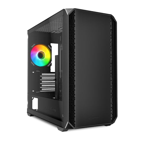 Produktbild: Sharkoon MK2 RGB mATX Gehäuse - Hartglas, 2x 120mm, USB-C, bis 41 cm GPU