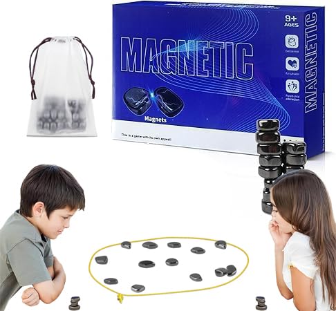 flygrriv magnetisches schachspiel, tragbares schach- und checkers-puzzle für reisen