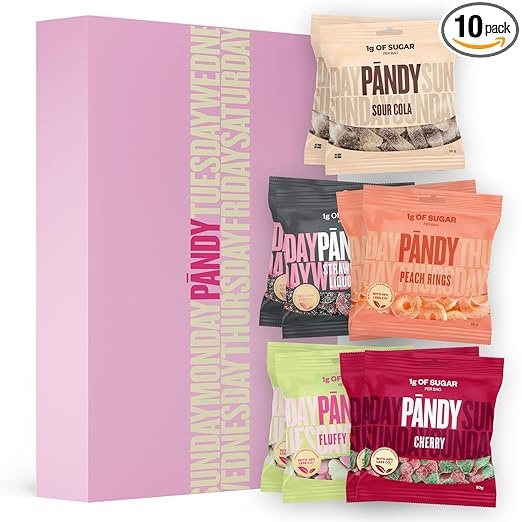 pändy zuckerfreie süßigkeiten mix 10 x 50 g gummibärchen cola lakritz fruchtgummis