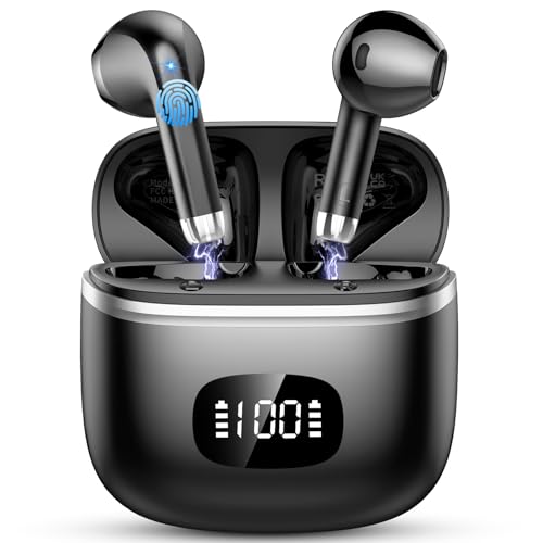 bluetooth kopfhörer kabellos 5.3 mit noise cancelling mic, in ear hi-fi stereo, 40 std spielzeit