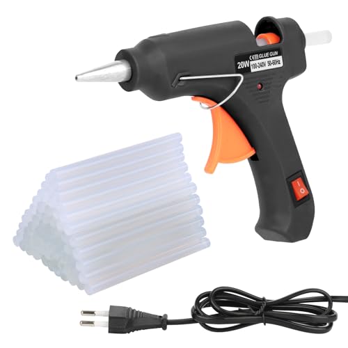 heißklebepistole set tnomsno 20w mit 60 heissklebesticks 7mm x 100mm für diy und reparaturen