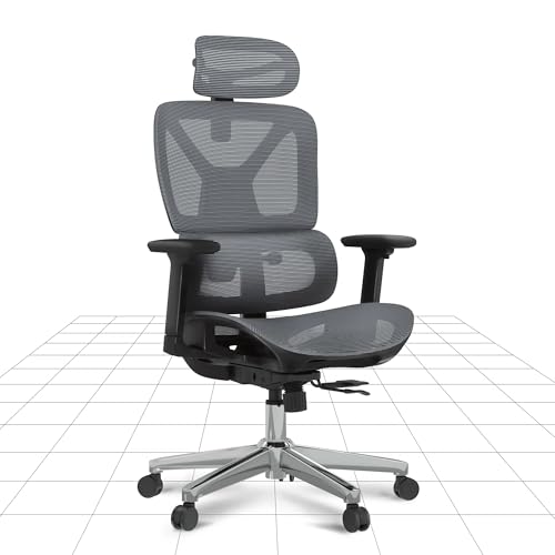 ergonomischer bürostuhl flexispot c7-lite-mesh, 3d-armlehnen, 5d-rückenlehne, bis 130kg