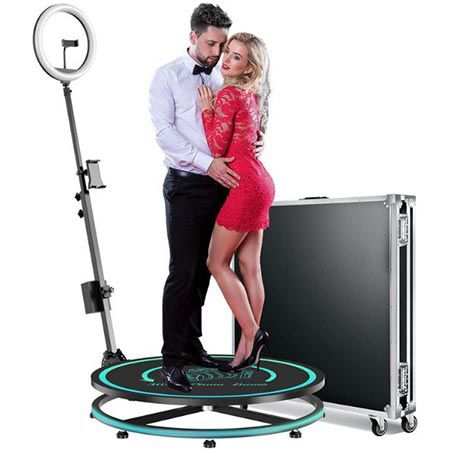 jaszdot 360 fotobox für 2-3 personen mit transportkoffer 569,40 euro (statt 949 euro)