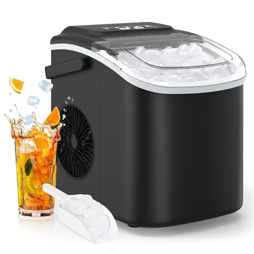 ice cube maker 1.2 l, 9 cubes in 6 min, selbstreinigend, tragbar für küche, büro, bar