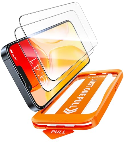 torras iPhone 16e glass screen protector, vollbild, 9H+, anti-fingerprint, 2er Pack