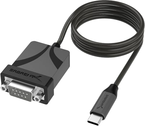 sabrent usb-c zu db9 rs232 adapterkabel 90 cm prolific pl2303 usb 2.0 12 mbps