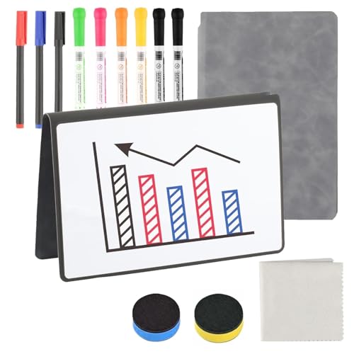 A5 Mini Whiteboard Notizbuch, Tragbares Abwischbares Whiteboard für Büro Schule Zuhause
