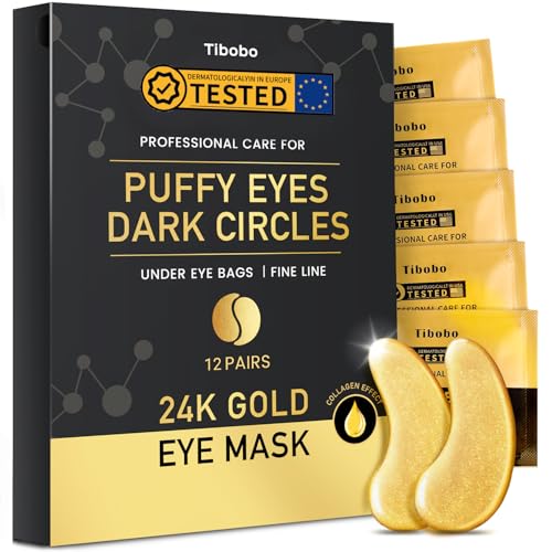 24K Gold Augenpads, 12 Paar Gel eye pads, Kollagen Hyaluronsäure Augenpflaster