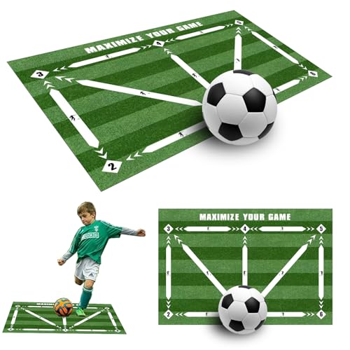 fußball trainingsmatte rutschfest von brtnup für kinder und erwachsene, grün 40x60 cm