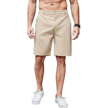 coofandy leinen shorts mit reißverschluss für herren 20,59 euro statt 27 euro