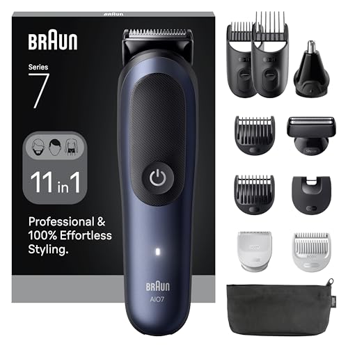 Produktbild: braun all-in-one trimmer 7, 11-in-1 multigroomer für bart, haar, körper, blau