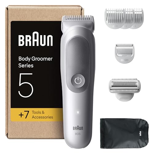 Braun Bodygroomer Series 5 BG5555, wasserdicht, grau, 7 Aufsätze