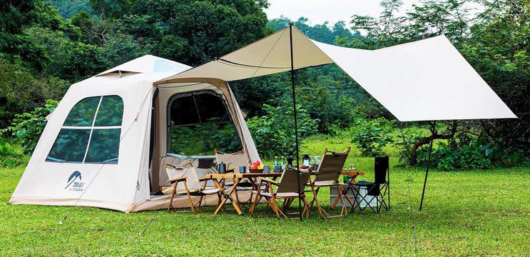 Produktbild: aufblasbares campingzelt taili für bis zu 8 personen 263,99 euro statt 440 euro