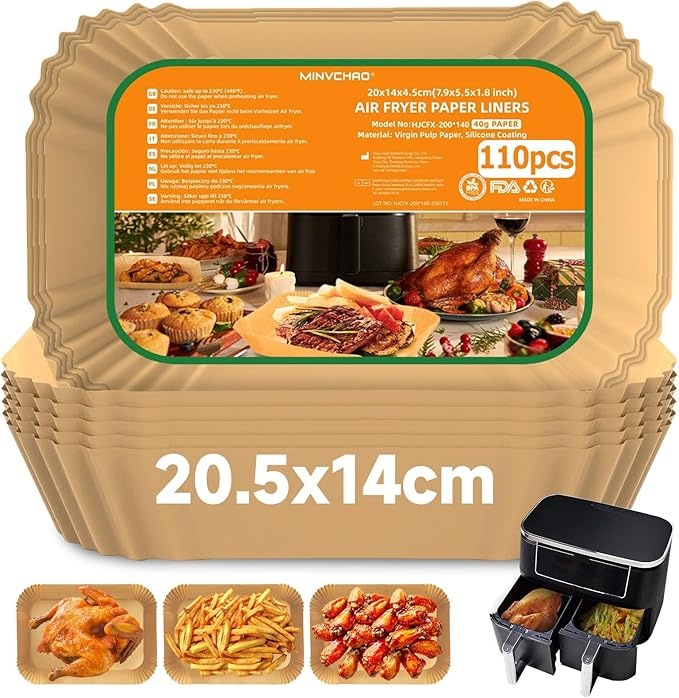 backpapier heißluftfritteuse ninja dual zone 110 stück airfryer backpapier