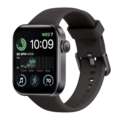 ddxcaw smartwatch damen herren, 1,85 zoll mit telefonfunktion, ip68 fitnessuhr, herzfrequenzmonitor, schrittzähler für ios android
