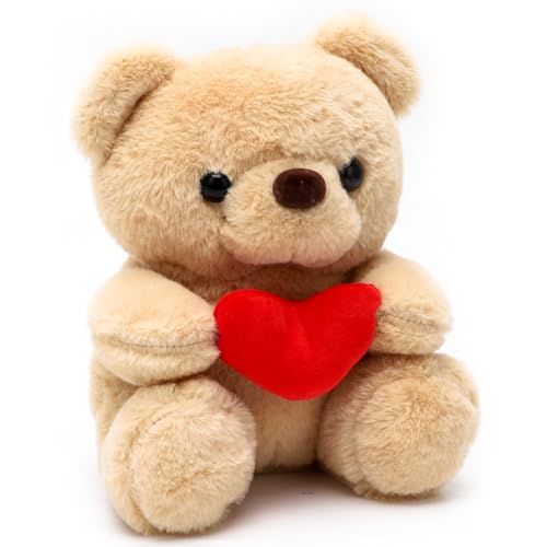 piashow teddybär 25 cm plüsch kuscheltier braun stofftier dekoration kissen