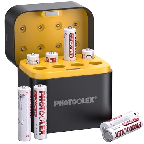aaa akkus wiederaufladbar lithium 8 stück mit ladegerät 1300mWh 1,5V photolex