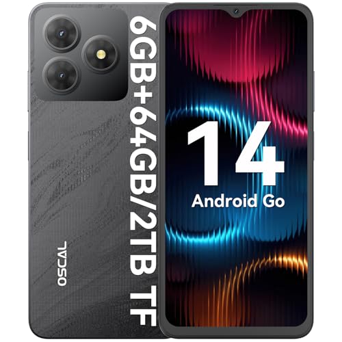 oscal flat 2c smartphone android 14, 6gb+64gb, 13mp kamera, dual sim, 5000mah, gps