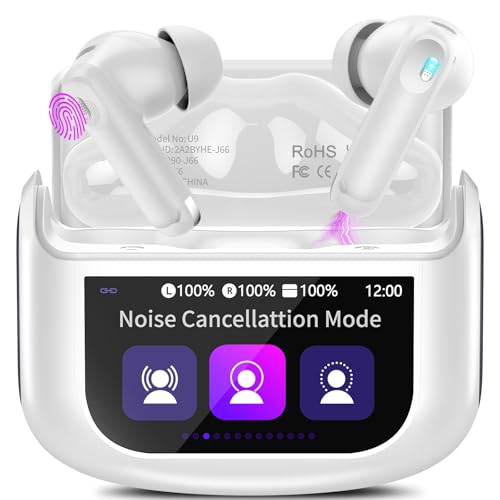 thunelec bluetooth kopfhörer in ear kabellos mit noise cancelling und 48 std akkulaufzeit, weiß