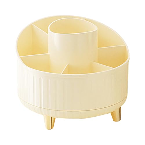 parthan kosmetik organizer 360 drehbar schminkaufbewahrung gelb mehrstufig für bad und schlafzimmer