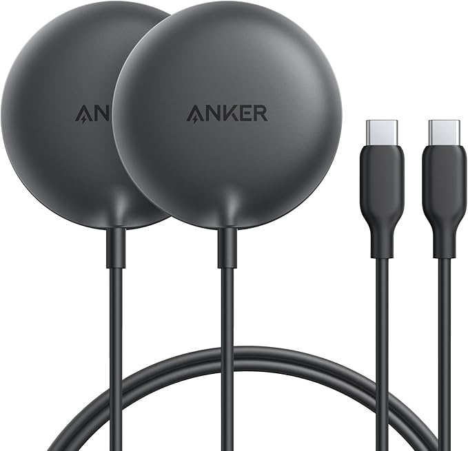 anker zolo kabelloses ladepad 2er-pack, qi2, 15w, magsafe, für iphone und airpods