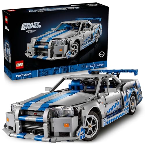 lego technic nissan skyline gt-r r34 2 fast 2 furious automodell für erwachsene