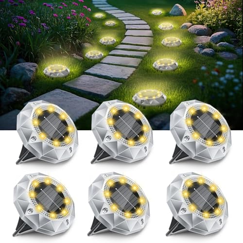 flying Solar Gartenlichter, 8 LED Solarlicht für Außen, wasserdicht, warm weiß